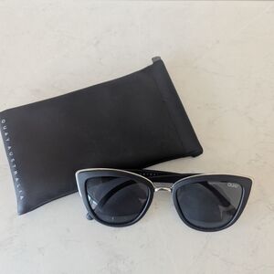 Quay Australia Black Cat-Eye Sunglasses